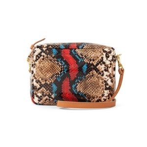Clare V midi bag in garden snake